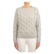 Grå Melange Pullover Sweater