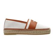 Lærred Espadriller Beige Elegant Stil