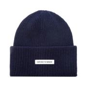 Marineblå Unisex Beanie med Logo