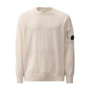 Merino Uld Rundhals Sweater med Linse Lomme