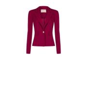 Scuba Crepe Fitted Blazer Jakke