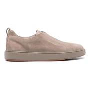 Suede Laceless Sneakers