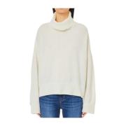 Hvid Dolcevita Sweater til Kvinder