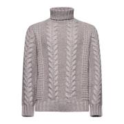 Kashmir Cablestrik Turtleneck Sweater