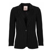 Lurex Pinstripe Single Breasted Blazer