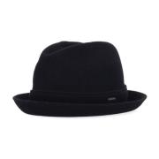 Sort uld Fedora Hat