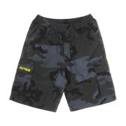 Camo Cargo Jogger Shorts i Sort