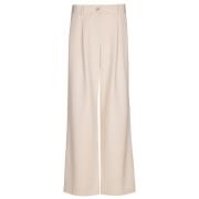 Creme Wide Leg Bukser