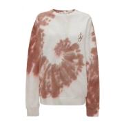 Brun Tie Dye Sweater Bomuld Jersey