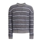 Stribet Mohair Crew-Neck Jumper