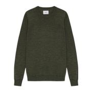 Uld Crewneck Sweater Mørkegrøn