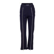 Sort Zip Vent Sweatpants Bomuld Italien