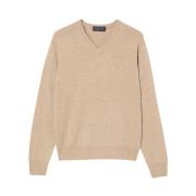 Uld-kashmir V-hals sweater