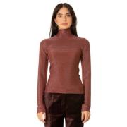 Ruby Lurex Turtleneck Langærmet