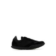 Sort stof ruskind sneakers