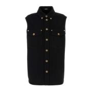 Stilfuld Sort Denim Vest