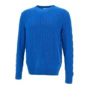 Regent Uld Kashmir Sweater Koboltblå