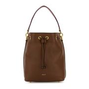 Stilfuld Code Bucket Bag i Karamel