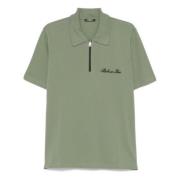 Khaki Half-Zip Polo Short Sleeve