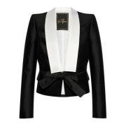 Blazer med dekorativt slips