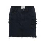 Denim Mini Nederdel Fox Black