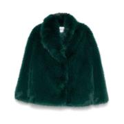 Faux Fur Hunter Jakke Sort Teal