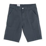 Grøn Stone Washed Knæ Shorts