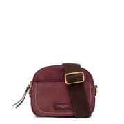 Firkantet Ruskind Crossbody Taske Charm