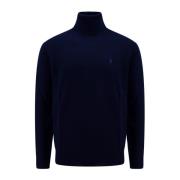 Blå Uld Turtleneck Sweater AW23