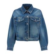 Faded Denim Distressed Jacket