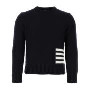 Navy Blue Wool Blend Sweater