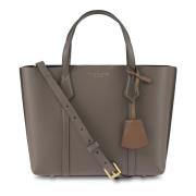 Triple-Compartment Small Tote Taske