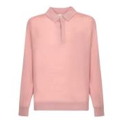 Luksuriøse Pink Merino Uld T-Shirts