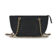 Sort Chain Crossbody Taske