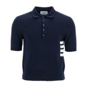 Kontrast 4-Bar Strikket Poloshirt