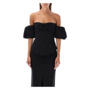 Sort Off-Shoulder Bue Top