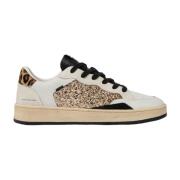 Guld Chelsea Sneakers med dyreprintdetaljer