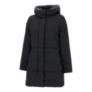 Sort Parka Luxe 2-i-1 Frakke