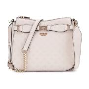 Taupe Konvertibel Crossbody Taske Deesa Logo