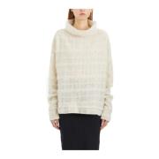 Mohair og uld turtleneck sweater