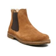 Mørk Khaki Ruskind Chelsea Boot