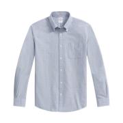 Blå Regular Fit Oxford Cloth Fredag Sport Skjorte med Polo Button Down...