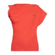 Asymmetrisk T-shirt med logo