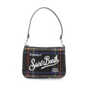 Sort Pochette med Logo Broderi