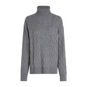 Flettet turtleneck sweater