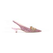 Glitter Slingback med elastikrem