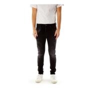 Fade Effect Tapered Fit Jeans