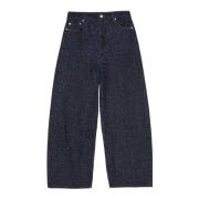 Fluffy Denim Wide Jeans Rinse