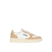 Hvide Beige Læder Sneakers