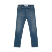 Indigo Blue Klassiske Fem Lomme Jeans